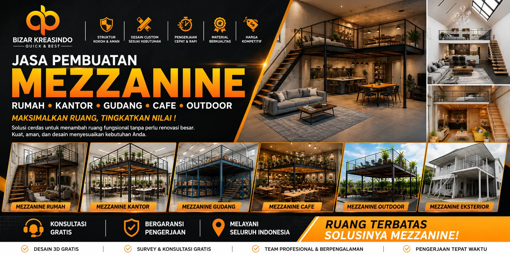 Jasa Kontraktor Mezzanine cilegon Bergaransi